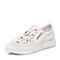 STACCATO/思加图春季专柜同款白色蕾丝网布女皮鞋9D402AM7