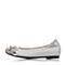 STACCATO/思加图春季专柜同款银白/灰色亮片布女皮鞋9HY52AQ7
