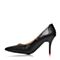 STACCATO/思加图春季专柜同款黑色蛇皮女单鞋UE35DAQ7