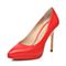 STACCATO/思加图2017春季专柜同款红色羊皮女单鞋9E601AQ7
