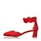 STACCATO/思加图春季专柜同款红色羊皮女皮凉鞋9A704AK7
