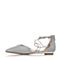 STACCATO/思加图春季专柜同款银白色亮线布女凉鞋9E501AK7