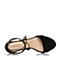 STACCATO/思加图夏季专柜同款黑色羊绒皮女凉鞋9E702BL7