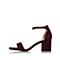 STACCATO/思加图夏季专柜同款紫红色羊绒皮女凉鞋9E803BL7