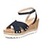 STACCATO/思加图夏季专柜同款布女凉鞋9F601BL7