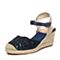 STACCATO/思加图夏季专柜同款亮片面拼接女皮凉鞋9F901BL7