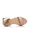 STACCATO/思加图夏季专柜同款牛皮粉色甜美波浪纹女皮凉鞋9FH09BL7