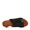 STACCATO/思加图夏季专柜同款牛皮黑色坡跟女凉鞋9G201BT7