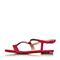 STACCATO/思加图夏季专柜同款浅红色水钻女皮凉鞋9JH06BL7