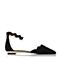 STACCATO/思加图春季专柜同款黑色羊绒皮女凉鞋9E506AK7