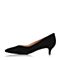 STACCATO/思加图2017春季专柜同款黑色羊皮女单鞋UK13DAQ7