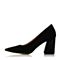 STACCATO/思加图秋季专柜同款黑色毛绒布面女浅口鞋9I206CQ7