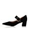 STACCATO/思加图秋季专柜同款黑色布面女浅口玛丽珍鞋9YD15CQ7