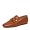 STACCATO/思加图秋季专柜同款棕色牛皮女皮鞋9D905CM7