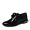 STACCATO/思加图秋季专柜同款黑色漆皮牛皮休闲女皮鞋9RA89CM7