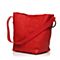 STACCATO/思加图秋季专柜同款红色牛皮单肩女水桶包X1677CX7