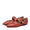 STACCATO/思加图秋季专柜同款红色油蜡羊皮尖头浅口鞋9UG34CQ7
