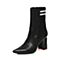 STACCATO/思加图冬季专柜同款黑色羊皮尖头短筒女皮靴9J411DZ7