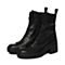 STACCATO/思加图冬季专柜同款黑色牛皮短筒女皮靴9K101DZ7