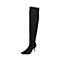 STACCATO/思加图冬季专柜同款黑色编织帮面过膝女长靴9J410DC7