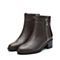 STACCATO/思加图冬季专柜同款深灰色小牛皮短筒女皮靴9I509DD7