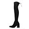 思加图冬季专柜同款时尚过膝粗高跟绒里拉链女靴子9J702DC7