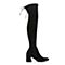 思加图冬季专柜同款时尚过膝粗高跟绒里拉链女靴子9J702DC7