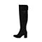 STACCATO/思加图冬季专柜同款黑色羊皮长筒女皮靴9J710DC7
