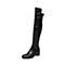 STACCATO/思加图冬季专柜同款黑色牛皮绒里女皮靴9I505DC7