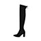STACCATO/思加图冬季专柜同款黑色羊绒皮长筒女皮靴9H107DC7