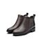 STACCATO/思加图冬季专柜同款深灰色小牛皮短筒女皮靴9RA08DD7