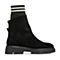 STACCATO/思加图冬季专柜同款黑色羊绒皮短筒女皮靴N5101DZ7