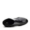 STACCATO/思加图冬季专柜同款黑色牛皮短筒女皮靴9I901DD7