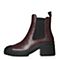 STACCATO/思加图冬季专柜同款深紫色牛皮短筒女皮靴9K103DD7