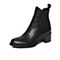 STACCATO/思加图冬季专柜同款黑色打蜡胎牛皮女皮靴9I501DD7