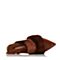 STACCATO/思加图秋季专柜同款棕色毛绒布真毛女拖鞋Q5101CH7