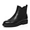 STACCATO/思加图冬季专柜同款黑色牛皮短筒女皮靴MM001DD7