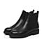 STACCATO/思加图冬季专柜同款黑色牛皮短筒女皮靴MM001DD7