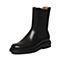 STACCATO/思加图冬季专柜同款黑色牛皮短筒女皮靴H1501DZ7