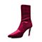 STACCATO/思加图2017年冬季专柜同款深红色毛绒布女靴9J415DZ7