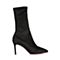 STACCATO/思加图冬季专柜同款黑色弹力丝绒布面女靴S5101DZ7