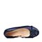 STACCATO/思加图2018年春季专柜同款深蓝色真丝布面浅口女单鞋9HY63AQ8
