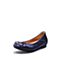 STACCATO/思加图2018年春季专柜同款深蓝色真丝布面浅口女单鞋9HY62AQ8