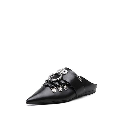STACCATO X MASHAMA跨界系列2018年春季金属扣尖头穆勒鞋9L708AH8