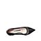 思加图2018年春季专柜同款黑色网布羊绒皮浅口单鞋9I215AQ8