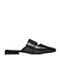STACCATO/思加图2018年春季专柜同款黑色打蜡胎牛皮穆勒拖鞋9K908AH8