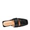 STACCATO/思加图2018年春季专柜同款黑色打蜡胎牛皮穆勒拖鞋9K908AH8