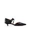 STACCATO/思加图2018年春季专柜同款黑色绵羊皮女皮凉鞋9L211AK8