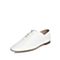 STACCATO/思加图2018年春季专柜同款白色羊皮系带踩跟平底单鞋9D919AM8