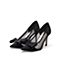 STACCATO/思加图2018年春季专柜同款黑色网布浅口女单鞋9I219AQ8